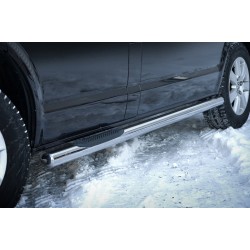 Stainless steel side bars with plastic steps (LWB) - Volkswagen T5 (2003 - 2015)