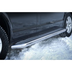 Stainless steel side steps with checker plate (LWB) - Volkswagen T5 (2003 - 2015)