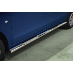 Stainless steel side bars with checker plate steps - Mercedes-Benz V-Class (2014 - 2024)