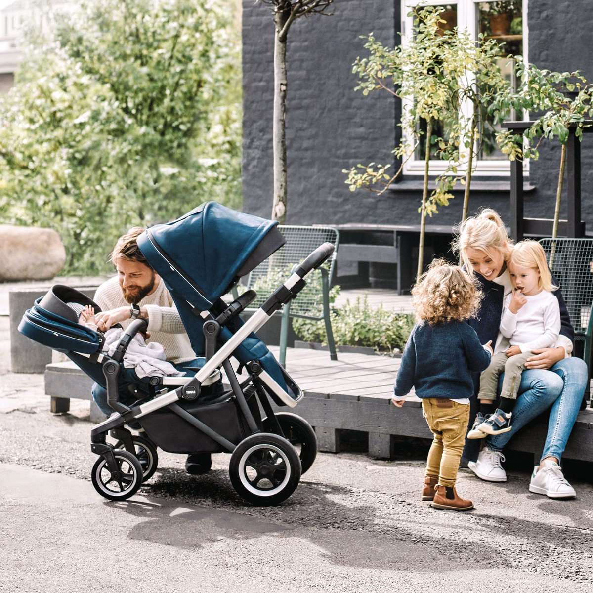 Thule Sleek sibling seat
teise lapse iste melange hall mustal