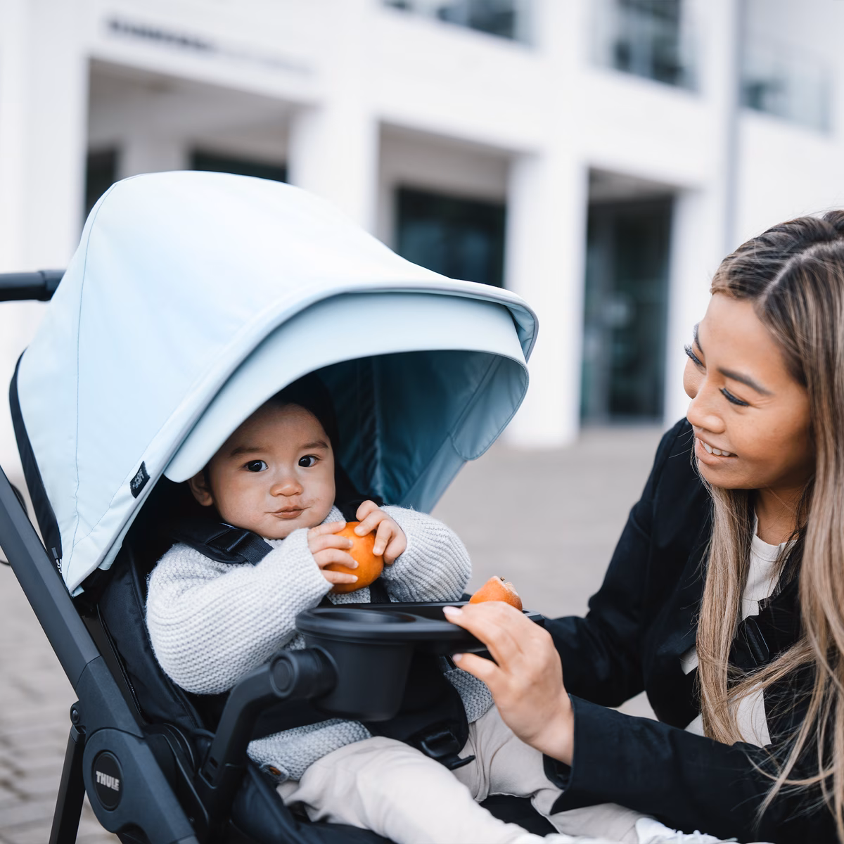 Thule stroller snack tray
lapsevankri toidualus must