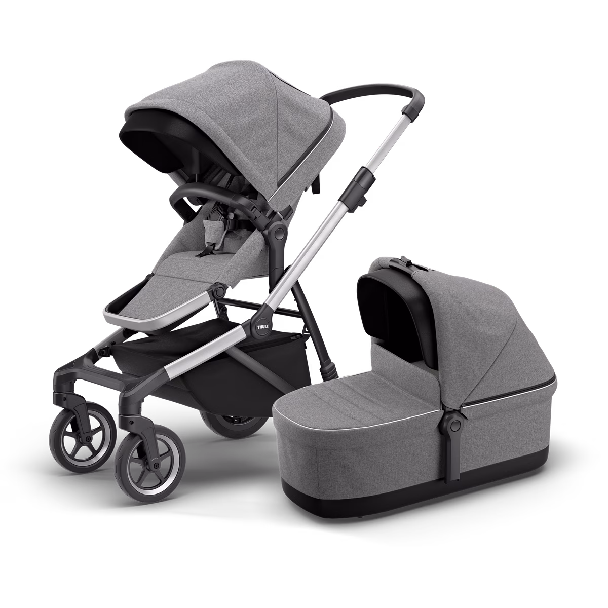 Thule Sleek
linnavanker alumiiniumi / melange hall koosvankrikorviga melange halli