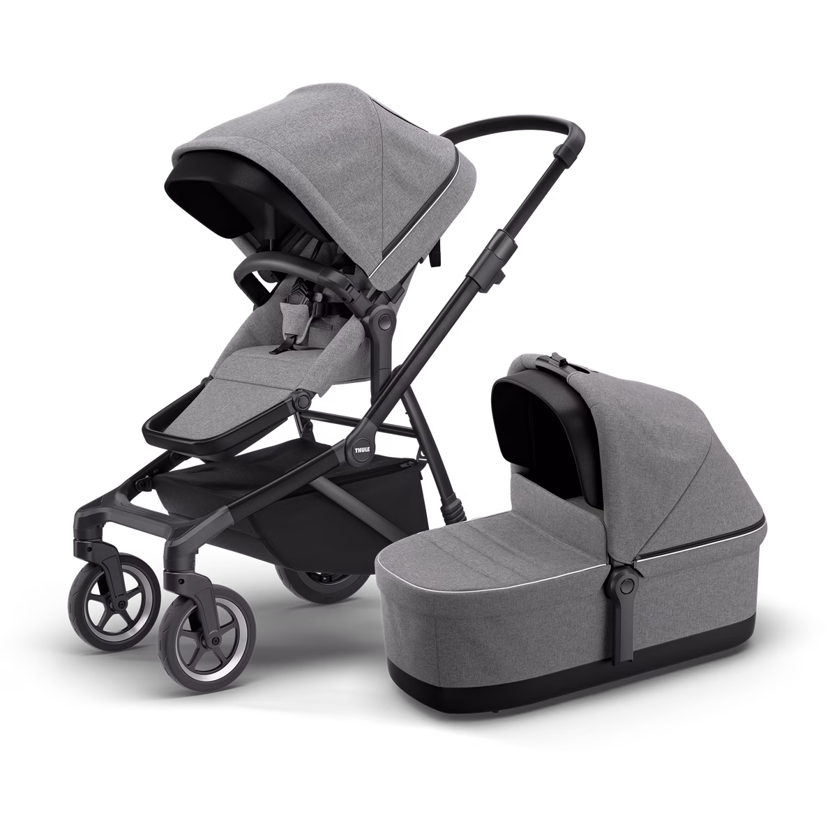 Thule Sleek
linnavanker melange hall mustal koos vankrikorviga melange halli