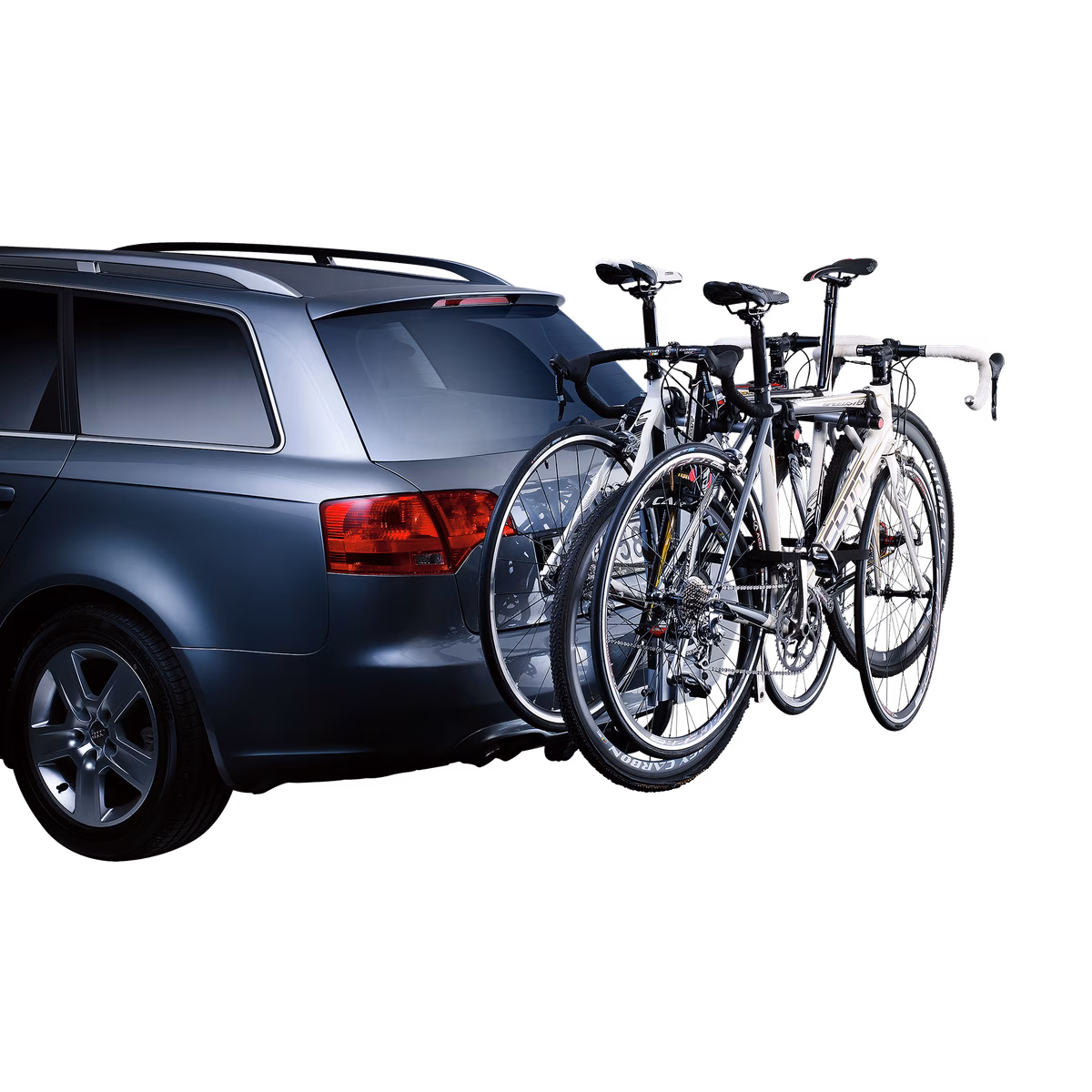 Thule HangOn
kolmele jalgrattale mõeldud veokonksule riputatav kallutatav rattahoidik hõbe