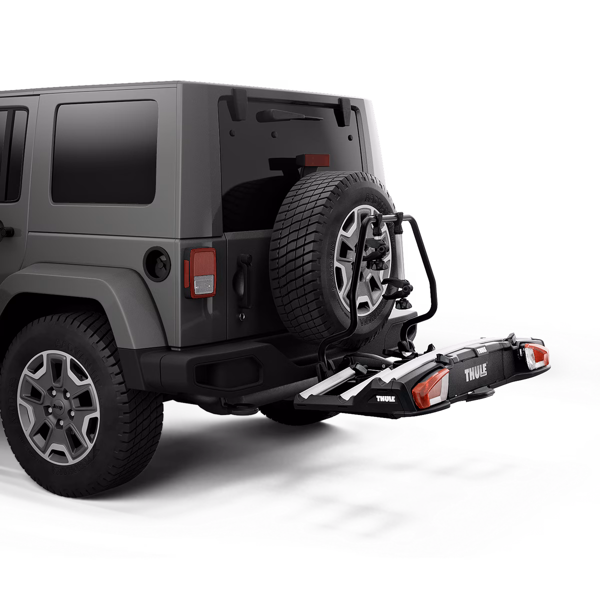 Thule VeloSpace XT 3-bike spare wheel adapter
kolmanda ratta varuratta adapter must