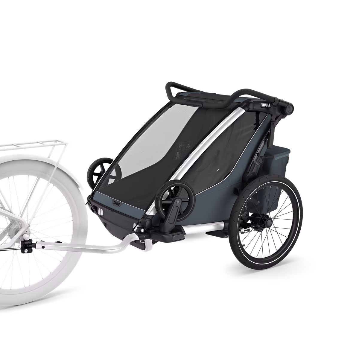 Thule Chariot Cross 2 double
1- või 2-kohaline universaalne jalgrattakäru tume kiltkivi
