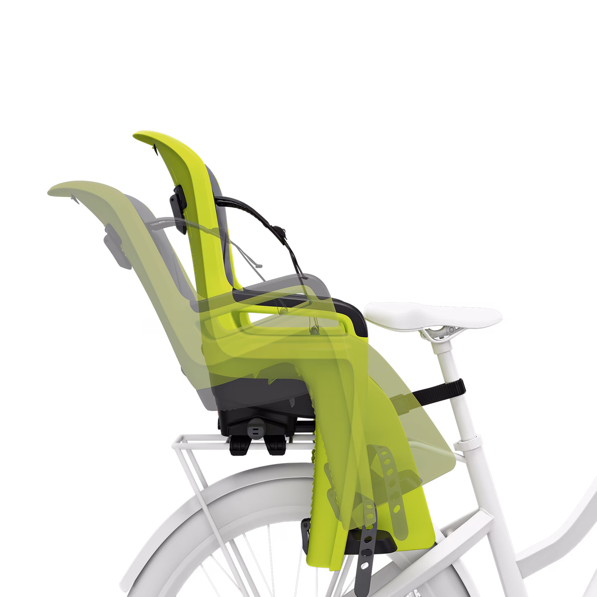 Thule RideAlong 2 rack mount
raamile kinnitatav, kallutatav lapse jalgrattatool zen lime